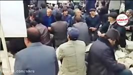 فیلمی تجمع اعتراضی مسالمت‌آمیز امروز کشاورزان اصفهان در حاشیه پل خواجو