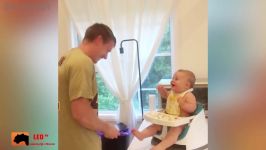 Funny Baby Copies Daddy  Cute Baby Video