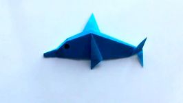 اوریگامی دلفین  آموزش ساخت دلفین کاغذی  کاردستی