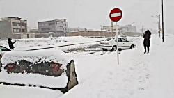 دستی ماشین در برف ارومیه