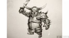 How to Draw PEKKA from Clash of Clans and Clash Royale