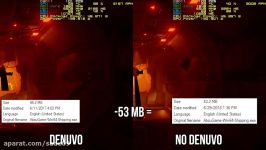 تست بررسی عملکرد قفل Denuvo برحجم فایل های یک بازی.