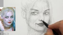 How to Draw Harley Quinn from Suicide Squad  Margot Robbie