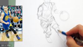 How to Draw Steph Curry Dribbling  Figure in Motion