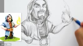 How to Draw Clash of Clans Wizard  Clash Royale