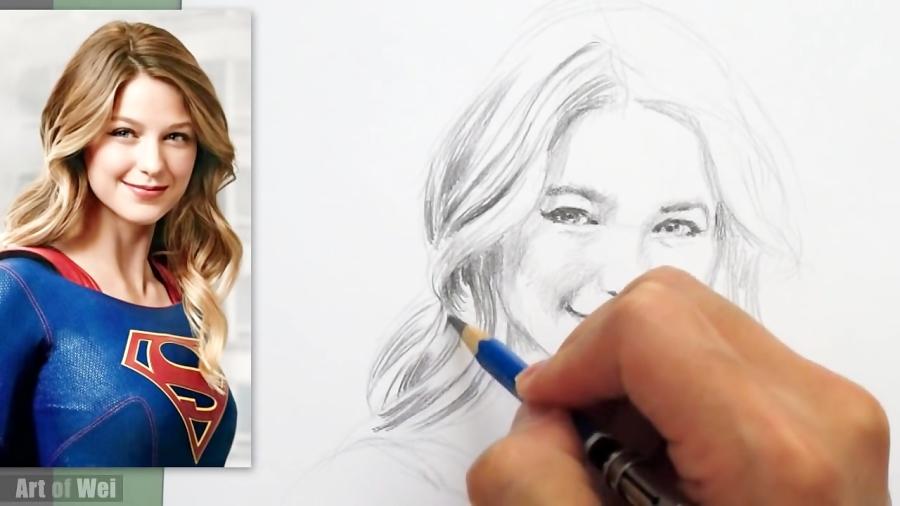 How to Draw Supergirl  Melissa Benoist