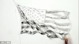 Drawing the American Flag for 4th of July