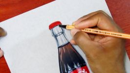 How to Draw a Bottle of Coca Cola  Realistic Art