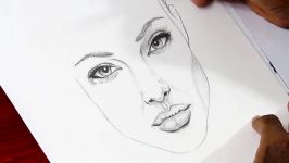 Drawing Angelina Jolie  Dibujar a Angelina Jolie