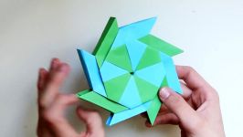اوریگامی سه بعدی ستاره نینجا  آموزش ساخت ستاره نینجا کاغذی