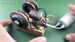 Generator With Light Bulb Using DC Motor Self Running Project 2019