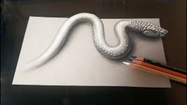 How to Draw a Realistic 3D Snake  3D Art Kids and Adults