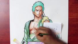 Drawing Zoro from One Piece anime