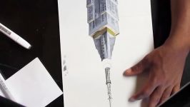 How to Draw Empire State 3D Building