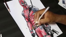 Drawing Deadpool  Inking and Coloring