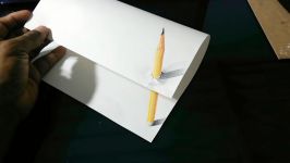 Drawing a 3D Pencil Through a Sheet  Great Optical Illusion