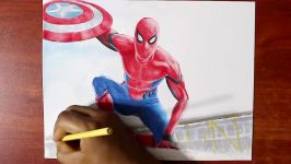 Drawing Spider Man from Captain America 3 Civil War