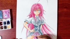 Drawing Rias Gremory High School Anime  Subscriber request