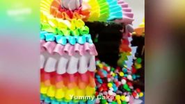 کیک آرایی  ویدیوی خوشمزه  آموزش تزیین چند کیک خوراکی خوشمزه زیبا