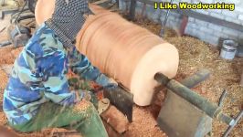 #01 Woodworking Skills Working Wooden Lathe