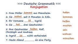 آموزش زبان آلمانی تمرین گرامر صرف فعل قسمت اول