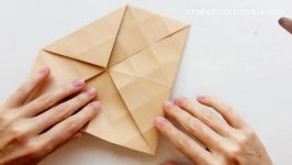 اوریگامی جعبه کادو  آموزش ساخت جعبه کادو کاغذی  کاردستی
