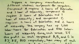 The Simplex Method  Finding a Maximum Word Problem Example Part 1 of 5