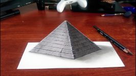 How to Draw a 3D Pyramid  Easy 3D Art with Markers and Pencils