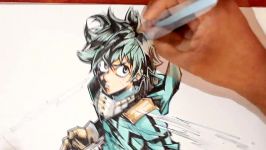 Deku  Boku no hero academia  Anime Drawing  Watercolor  Request