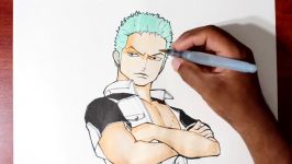 Drawing Roronoa Zoro from One Piece Anime