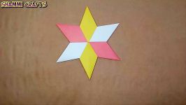 اوریگامی ستاره  آموزش ساخت ستاره کاغذی  کاردستی