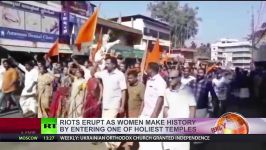 Riots erupt as women make history by entering one of