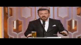 Ricky Gervais at the Golden Globes 2016  All of his bits chained