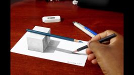 Easy Drawing  How to Draw a 3D Cube with Shadow  3D Trick Art on Paper