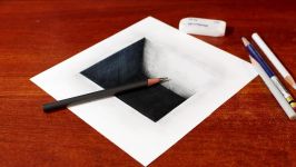 How to Draw 3D Square Concrete Hole  Easy 3D Illusion  Trick Art on Paper