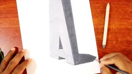 How to Draw Letter A in 3D  Easy 3D Art  3D Trick on Paper