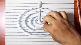 Amazing Trick Art  How to Draw 3D Water Drop Illusion  Easy 3D Art with Lines