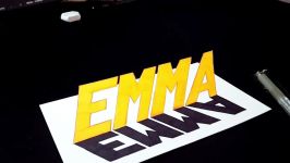 Drawing 3D Popular Name  Emma  3D Letters  Easy Trick Art