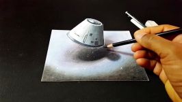 How to Draw 3D Space Capsule in a Black Hole  Amazing 3D Trick Art