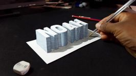 How to Draw 3D Noah Name  Easy Name Drawing