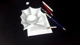 How to Draw a 3D Heavy Ball on Folded Paper  Optical Illusion  Pencil Shading