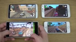 sony Z2 vs samsung gs5 vs lg G3 vs iphone 5s GTA