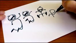 Very Easy How to turn words JUMP into a Cartoon  art on paper for kids