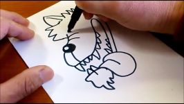 Easy How to turn words WOLF into a Cartoon  Lets Learn drawing art on paper