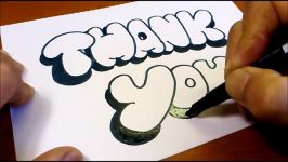 How To Draw Graffiti Bubble letters  Thank You 100000 SUBS