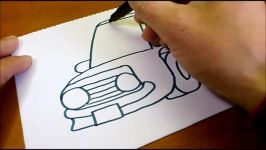 Easy How to turn words CAR into a Cartoon for kids  Lets Learn drawing