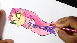 Drawing Starfire  Teen Titans Go  Cartoons for Kids