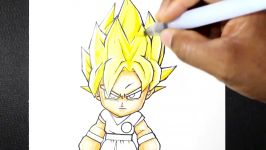 Drawing Goku Super Saiyan Chibi from Dragon Ball FighterZ