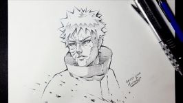 Sketching Obito Uchiha from Naruto Anime  Custom Fan art