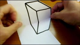 Very Easy How To Drawing 3D Box  Anamorphic Illusion for kids